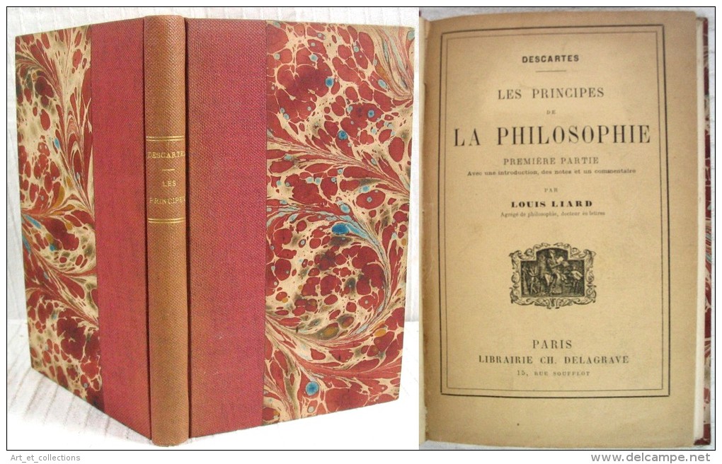 Les Principes De La Philosophie / Descartes / Éditions Charles Delagrave 1885 - 1801-1900