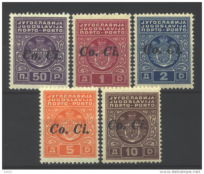 Italian Ocupation Of Laibach (Slovenia) 1941 Postage Due MNH; Michel # P 1-5 - Lubiana