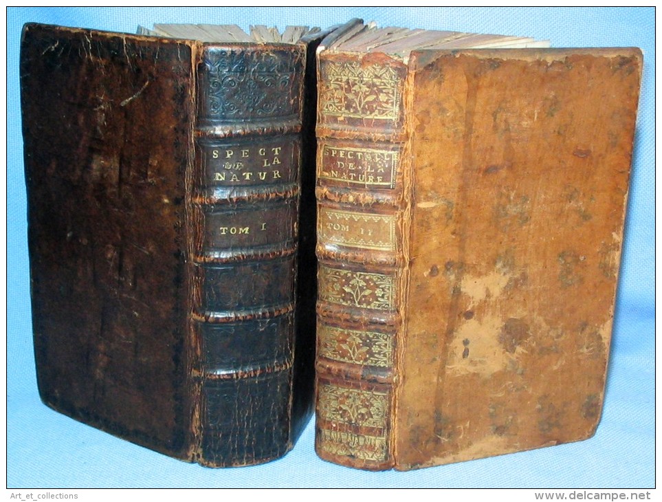 Le SPECTACLE De La NATURE / 2 Tomes / Veuve Étienne éditrice En 1741 & 1743 / Nombreuses Gravures Dépliantes - 1701-1800