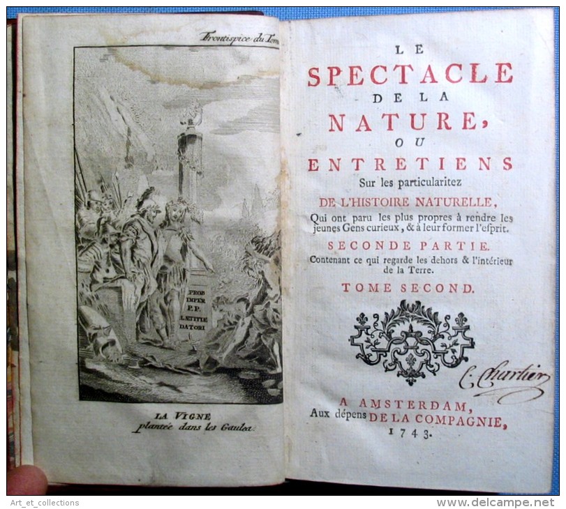 Le SPECTACLE De La NATURE / 2 Tomes / Veuve Étienne éditrice En 1741 & 1743 / Nombreuses Gravures Dépliantes - 1701-1800