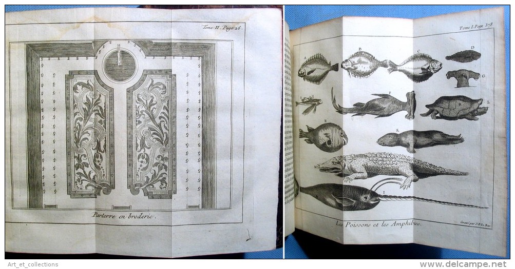 Le SPECTACLE De La NATURE / 2 Tomes / Veuve Étienne éditrice En 1741 & 1743 / Nombreuses Gravures Dépliantes - 1701-1800
