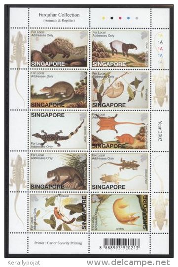 Singapore - 2002 Animals Kleinbogen (2) MNH__(THB-1509) - Singapore (1959-...)