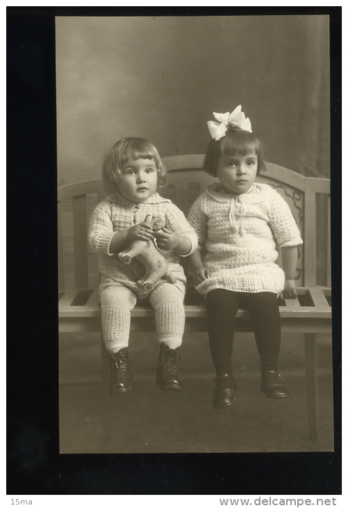 Paris 13e Rabkine Photographe Rue Nationale Rue De Tolbiac Carte Photo Enfants - Arrondissement: 13