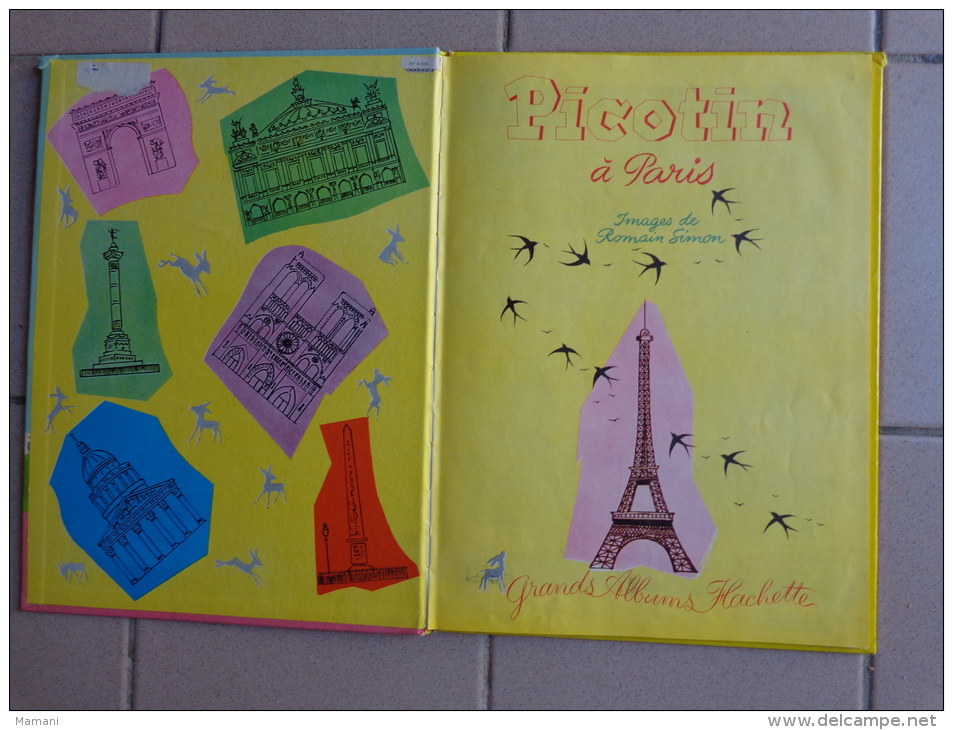 Picotin A Paris Images De Romain Simon -albums Hachette--.ane Manege-tour Eiffel Etc..- - Hachette