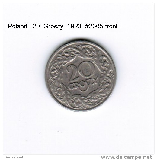 POLAND   20  GROSZY  1923  (Y # 12) - Polen