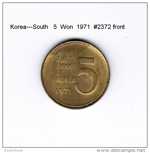 KOREA---South   5  WON  1971  (KM # 5a) - Corea Del Sud