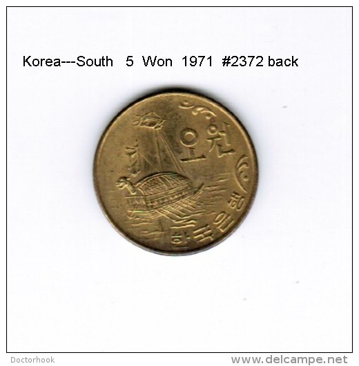 KOREA---South   5  WON  1971  (KM # 5a) - Corea Del Sud