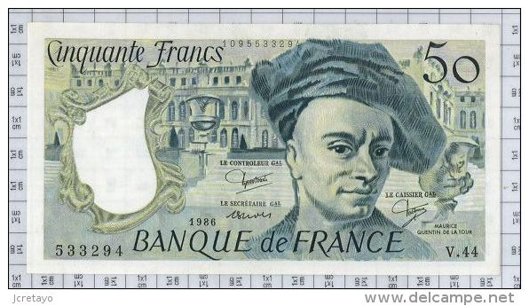 50 Francs Quentin De La Tour, Ref Fayette 67-12, état NEUF - 50 F 1976-1992 ''Quentin De La Tour''