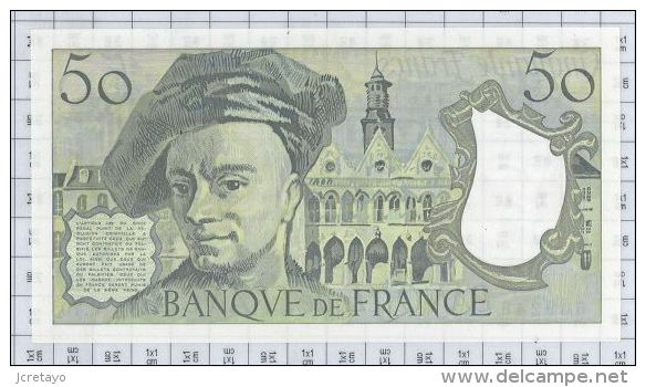 50 Francs Quentin De La Tour, Ref Fayette 67-18, état NEUF - 50 F 1976-1992 ''quentin De La Tour''