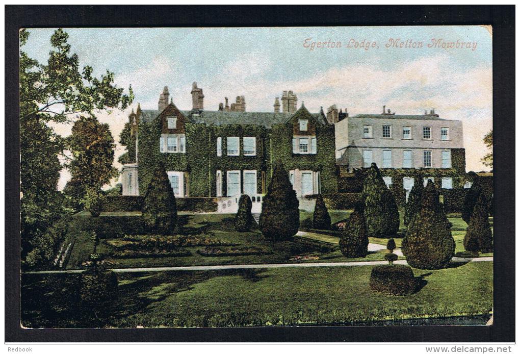 RB 942 - 1907 Postcard - Egerton Lodge - Melton Mowbray Leicestershire - Other & Unclassified
