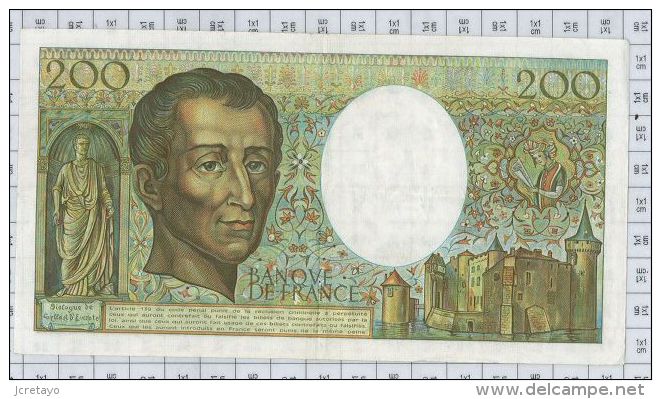 200 Francs Montesquieu, Ref Fayette 70-1, état TTB+ - 200 F 1981-1994 ''Montesquieu''