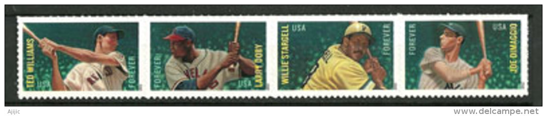 USA. Les Champions De Base Ball. Bande De 4 T-p Neufs ** Année 2012 - Unused Stamps