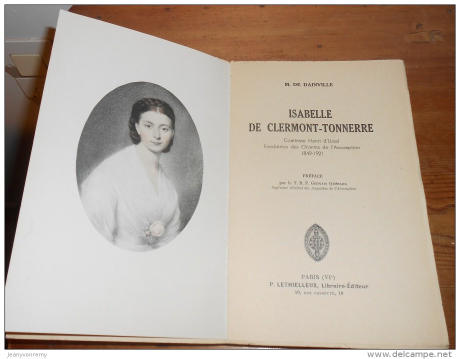 Isabelle De Clermont - Tonnerre. Par M. De Dainville. 1939. - Religión