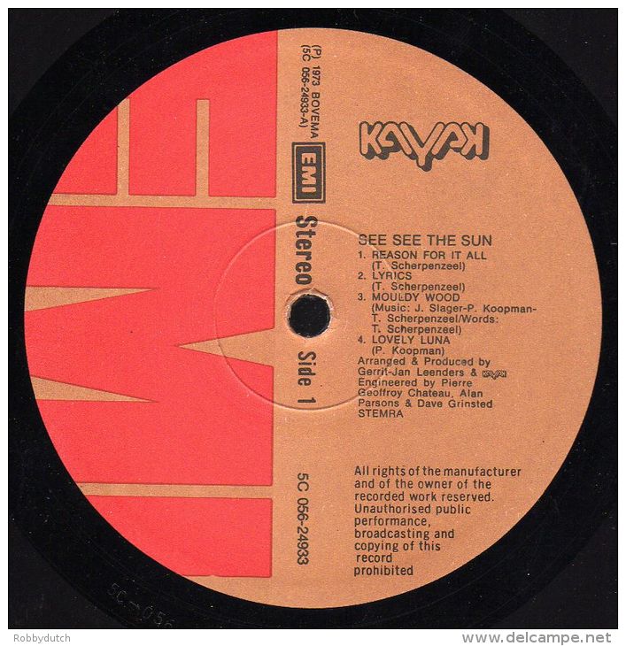 * LP *  KAYAK - SEE SEE THE SUN (Holland 1973) - Rock