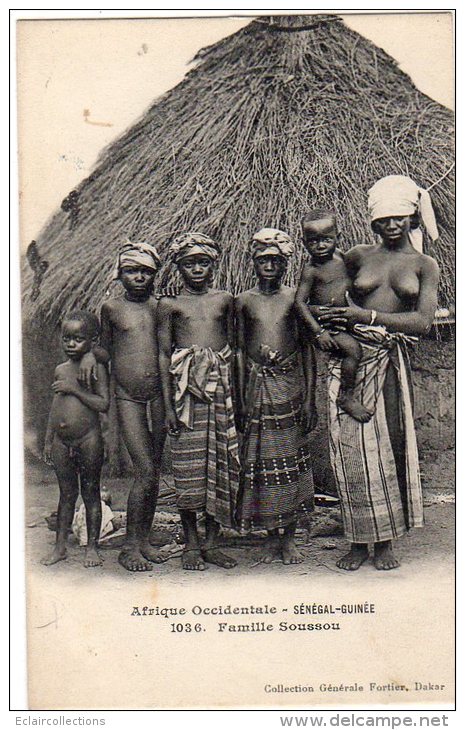 Afrique  Guinée   Famille Soussou . Editions Fortier    ( Voir Scan ) - Guinée