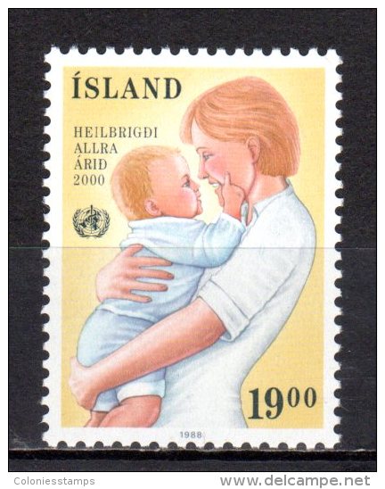 (SA0570) ICELAND, 1988 (40th Anniversary Of WHO). Mi # 694. MNH** Stamp - Ongebruikt