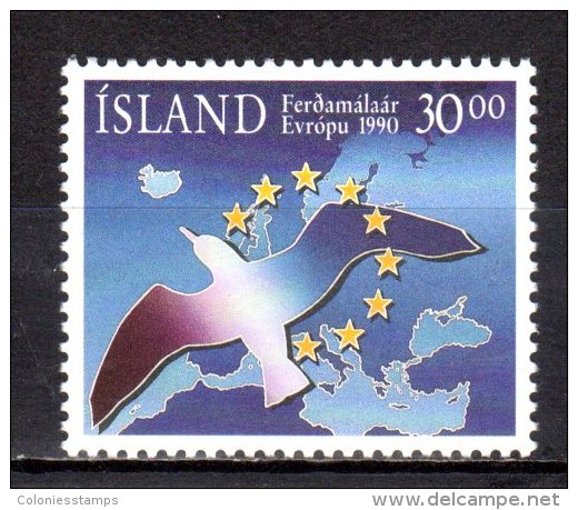 (SA0574) ICELAND, 1990 (European Tourism Year). Mi # 730. MNH** Stamp - Neufs