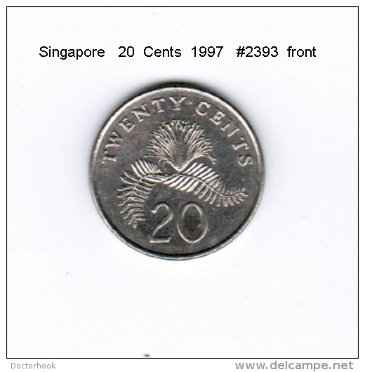 SINGAPORE    20  CENTS  1997  (KM # 101) - Singapore