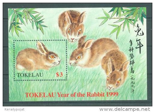 Tokelau - 1999 Year Of Rabbits Block MNH__(TH-4745) - Tokelau