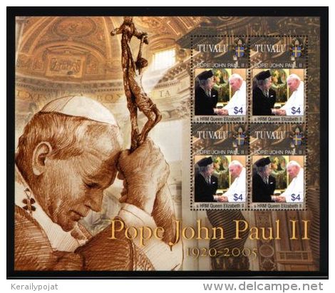 Tuvalu - 2005 Death Of John Paul II Kleinbogen MNH__(THB-3077) - Tuvalu