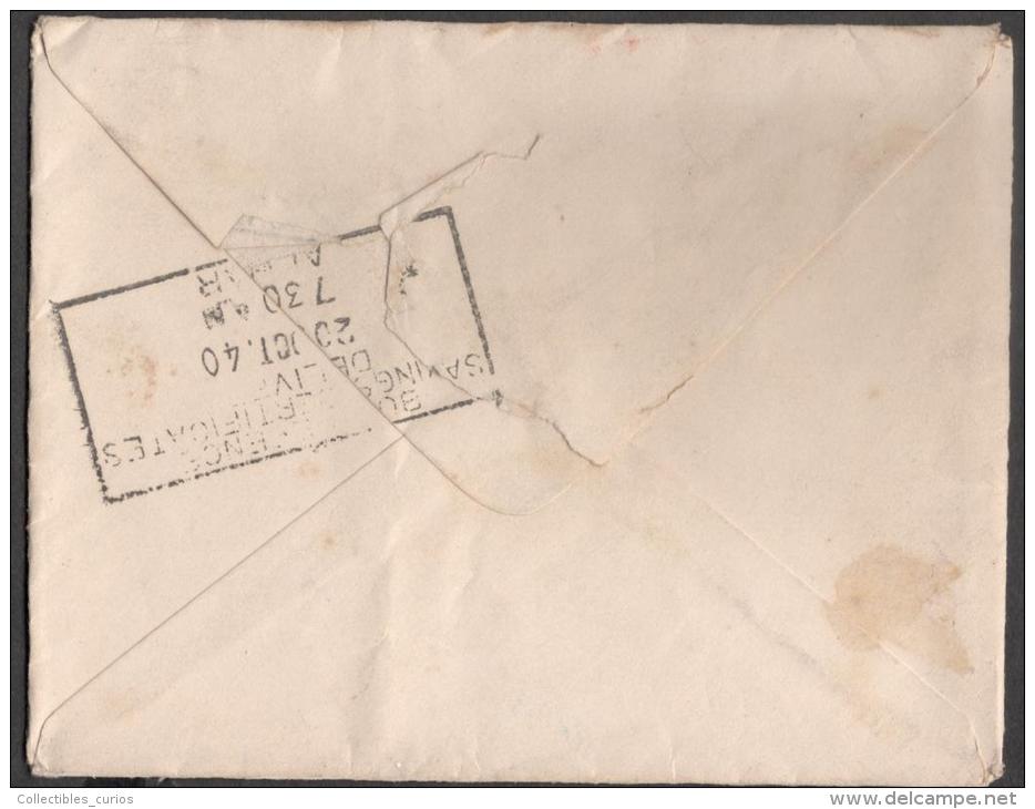 Cover Viceregal Lodge PO Postal Mark 1940  Scarce Hard To Find  INdia Inien Inde - Altri & Non Classificati