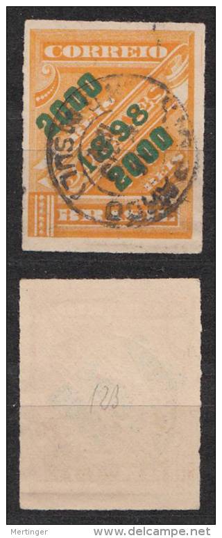 Brazil Brasilien Mi# 123 Overprint 1898 2000R Used - Gebruikt