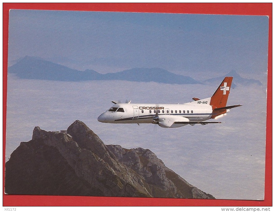 Z0486 Crossair Saab Cityliner Over The Swiss Alps. Non Circulé. - 1946-....: Era Moderna