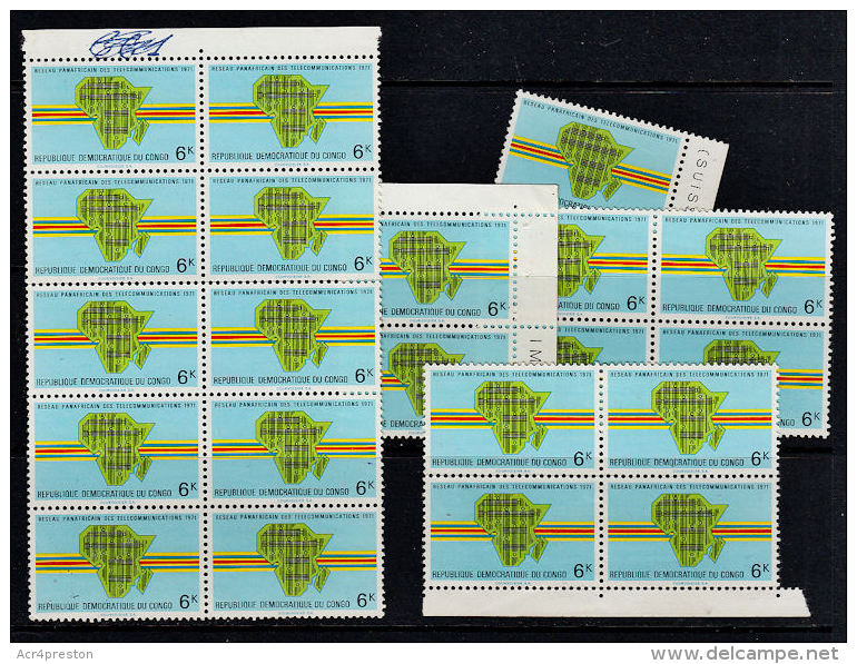 E0135 CONGO (Kinshasa) 1971, SG 772 Telecommunications, Lot Of 21,  MNH - Nuevas/fijasellos