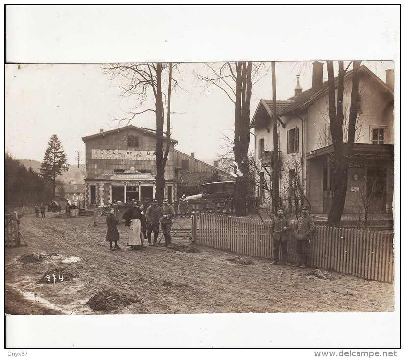 Carte Postale Photo Militaire Allemand De CIREY-SUR-VEZOUZE (Meurthe Et Moselle) HOTEL De La GARE Paul ABBA -VOITURE- - Cirey Sur Vezouze