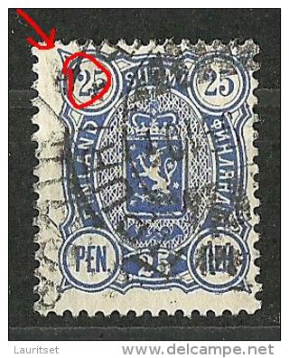 FINNLAND FINLAND 1889 Michel 31 + Printing ERROR O - Abarten Und Kuriositäten