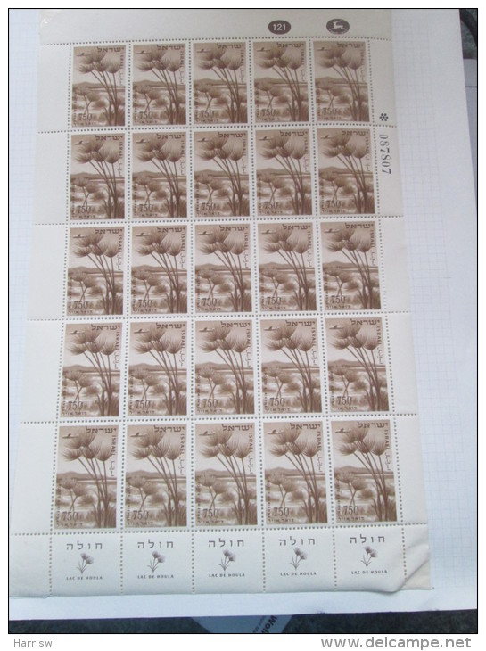 ISRAEL 1953 LANDSCAPES  AIRMAIL FULL SHEETS