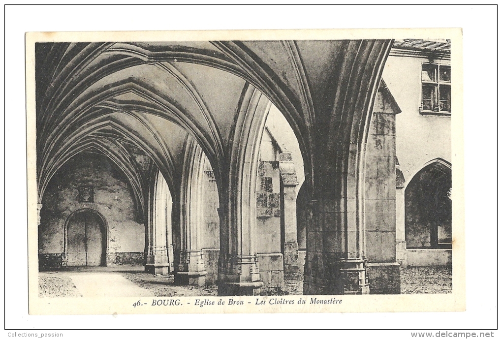 Cp, 01, Bourg, Eglise De Brou, Les Cloîtres Du Monastère - Eglise De Brou