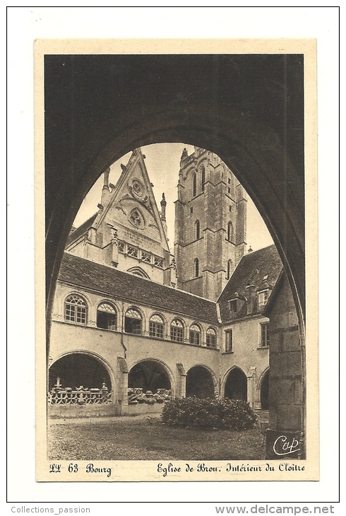 Cp, 01, Bourg, Eglise De Brou, Intérieur Du Cloître - Eglise De Brou