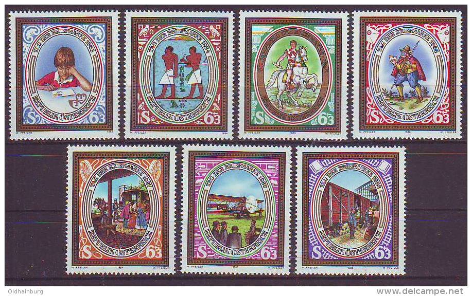 1150g: Österreich 1983- 1989 Tag Der Briefmarke Komplettserie ** - Collections