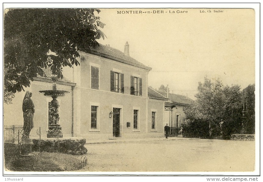 Carte Postale Ancienne Montier En Der - La Gare - Chemin De Fer - Montier-en-Der