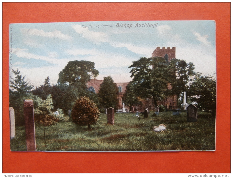 26934 PC: DURHAM: The Parish Church, BISHOP AUCKLAND. (Postmark 1904). - Other & Unclassified