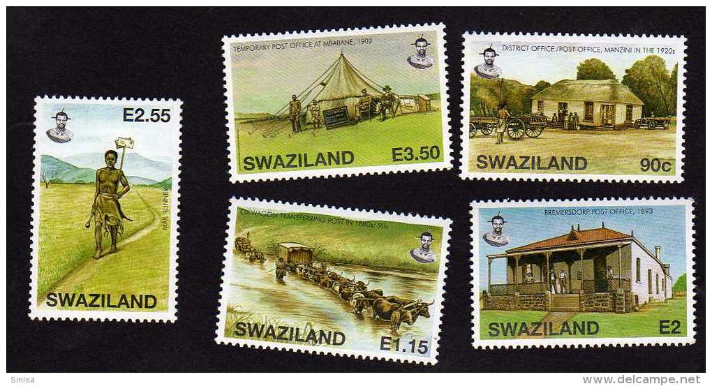 Swaziland / Old Post Offices / Landscapes - Swaziland (1968-...)