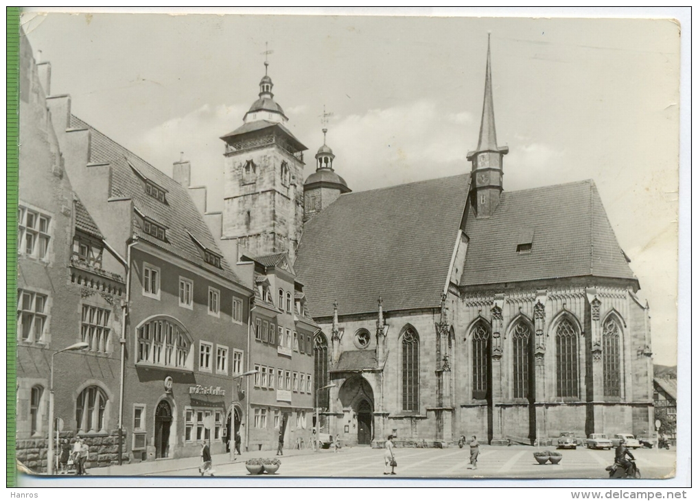 Schmalkalden, Markt Mit Stadtkirche Um 1970/1980, Verlag:, Auslese-Bild, POSTKARTE Mit  Frankatur, Mit Stempel, - Schmalkalden