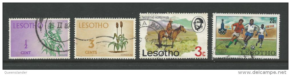 4 Used Stamps - Lesotho (1966-...)