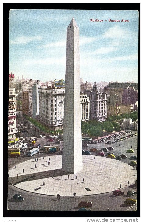 Cpa D' Argentine Obelisque Buenos Aires Obelisco Obelisk On 9 Th. Of July Avenue  6ao28bis - Argentine