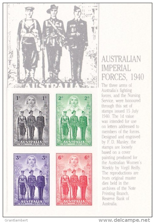 Australia 1940 Imperial Forces Replica Card No. 17 - Briefe U. Dokumente