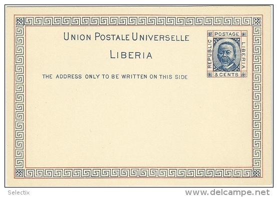 Liberia 1891 Postal Stationery Correspondence Card - Liberia