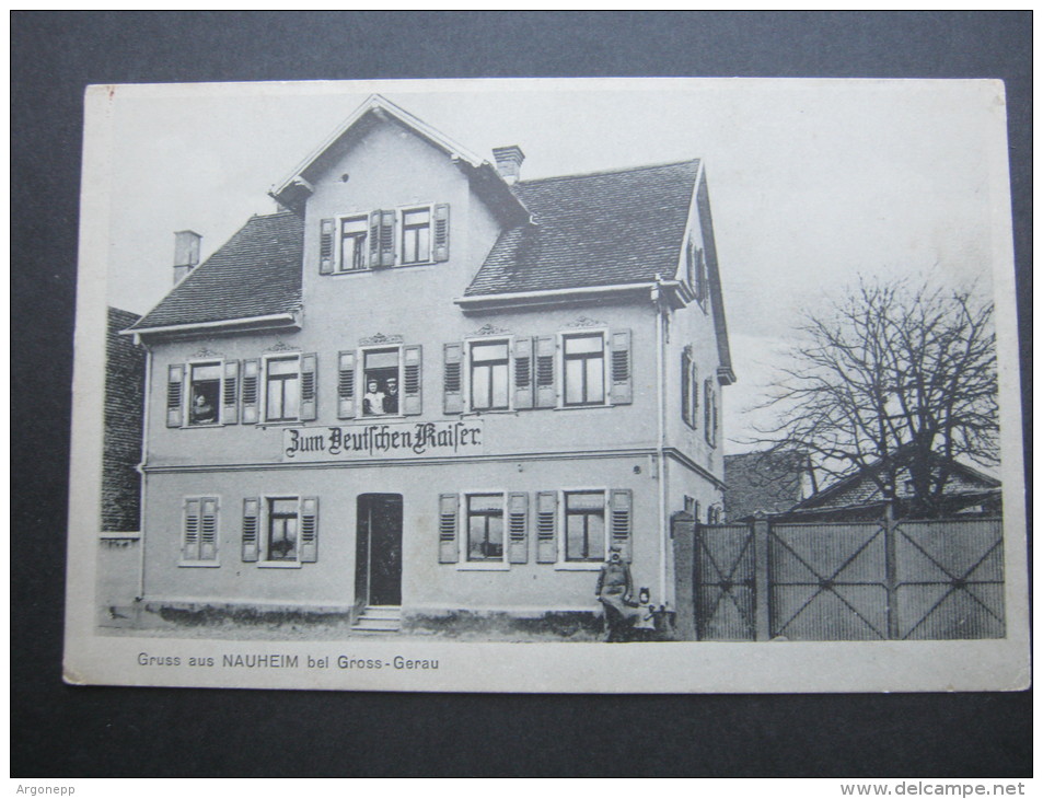 NAUHEIM  Bei GROSS GERAU, Schöne Karte Um 1910, Gasthof Deutscher Kaiser - Gross-Gerau