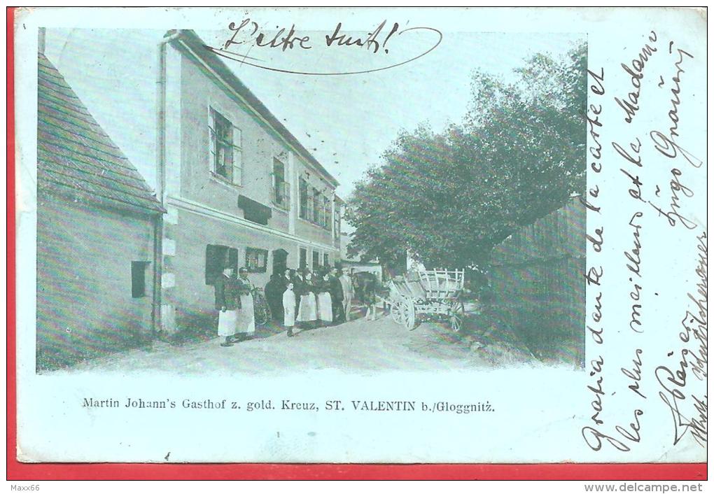 CARTOLINA VIAGGIATA AUSTRIA - ST. VALENTIN - Locanda Martin Johann's - 9 X 14 Cm - ANNULLO AUSTRIA 13 - 07 - 1914 - St. Valentin