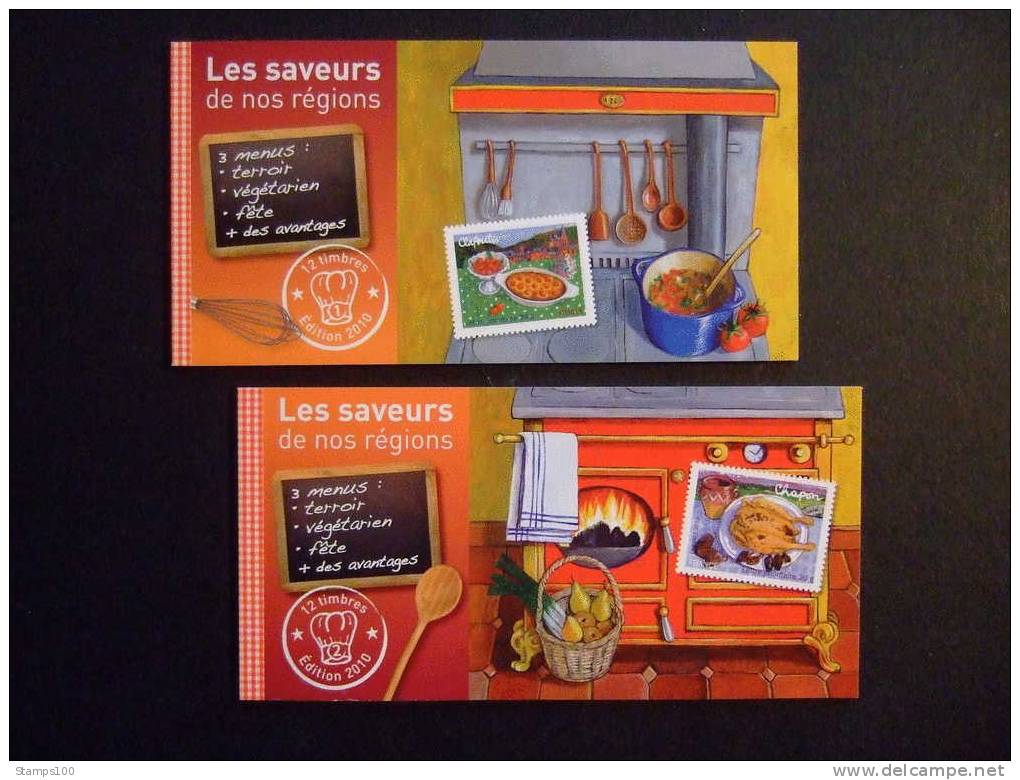 FRANCE LES SAVEURS DE NOS REGIONS   2 BOOKLETS, CARNETS   MNH **   (1392-EB4) - Commemoratives