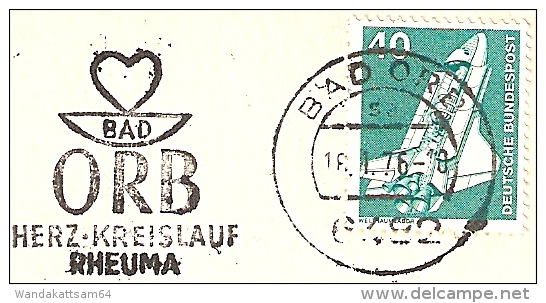 AK 15  Gruss aus dem Herzbad Bad Orb im Spessart Mehrbildkarte 6 Bilder mit Wappen 16. 1. 76 - 10 6482 BAD ORB
