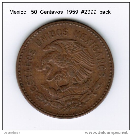 MEXICO    50  CENTAVOS  1959  (KM # 450) - Mexique