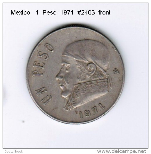 MEXICO    1  PESO  1971  (KM # 460) - Mexico