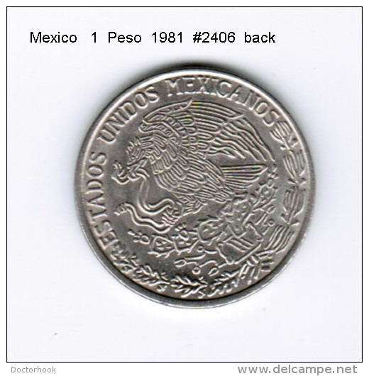 MEXICO    1  PESO  1981  (KM # 460) - Mexico