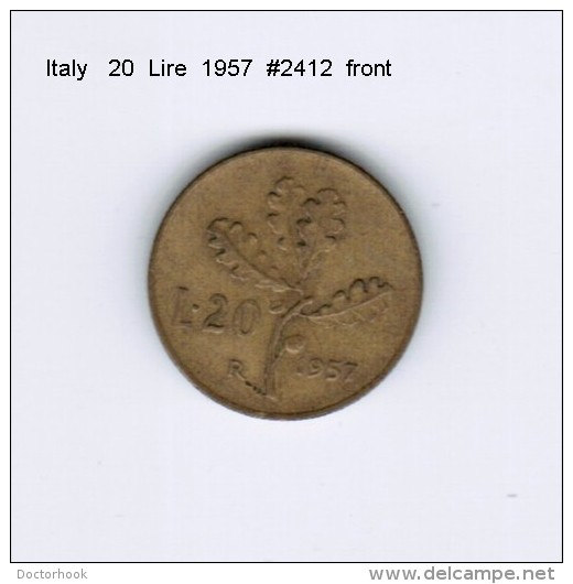 ITALY    20  LIRE  1957 (KM # 97.1) - 20 Lire